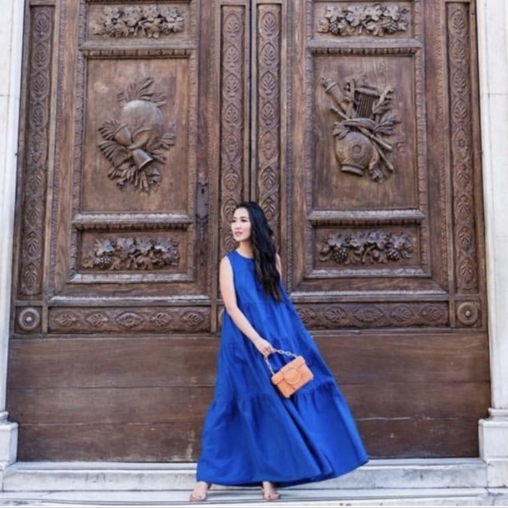 Who What Wear Blue Maxi Dress